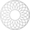 Ekena Millwork Cannes Architectural Grade PVC Pierced Ceiling Medallion, Nickel, 36"OD x 12 1/4"ID x 1"P CMPP36CNSNI - alternate 3